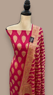 Pure Chiffon Khaddi Banarasi Dress material - The Handlooms