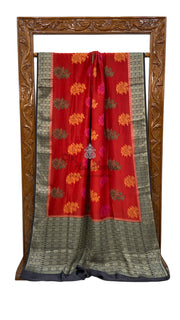 Pure Butter Crepe Banarasi Saree - The Handlooms