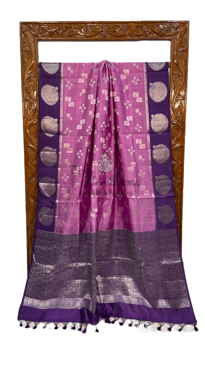 Pure Mango Silk Banarasi Handloom Saree - The Handlooms