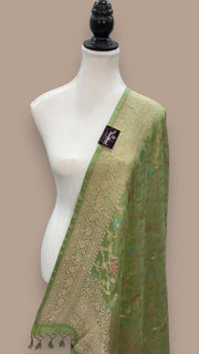 Pure Katan Silk Handloom Dupatta - The Handlooms