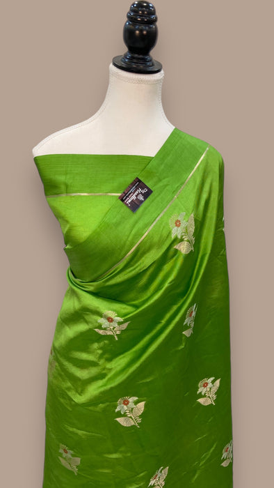 Pure Mango Silk Banarasi Handloom Saree