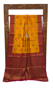 Pure Chiffon Khaddi Banarasi Saree - The Handlooms