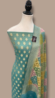 Tissue Khaddi Georgette Banarasi Dress material - The Handlooms