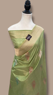 Pure Katan Silk Banarasi Handloom Saree - All over meenakari Kadua Buta - The Handlooms