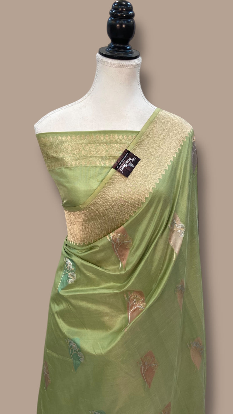 Pure Katan Silk Banarasi Handloom Saree - All over meenakari Kadua Buta - The Handlooms