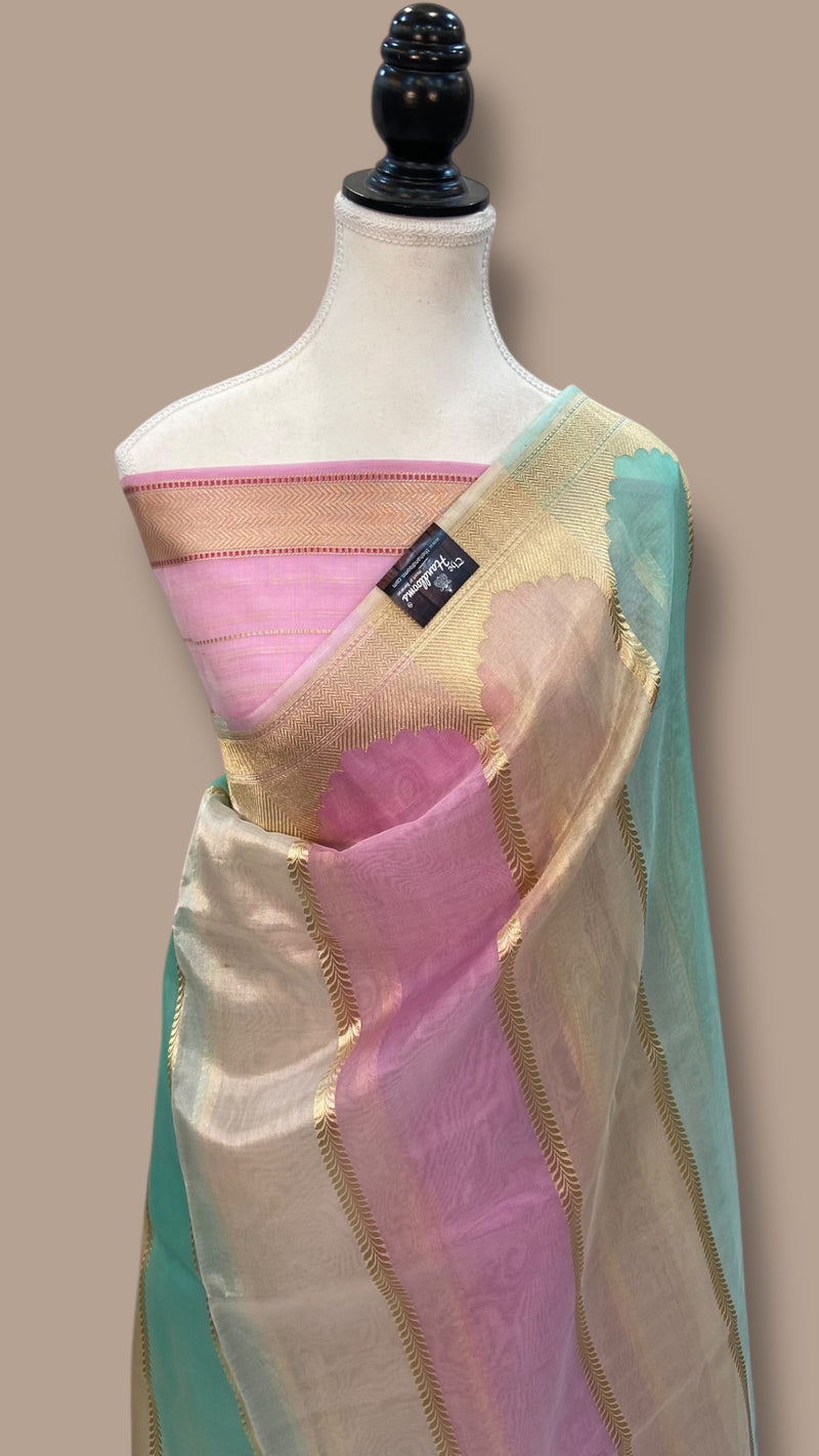 Rangkat Pure Kora Handloom Banarasi Saree - The Handlooms