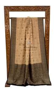 Khaddi Georgette Handloom Banarasi Saree with Siroski Stone Work - The Handlooms