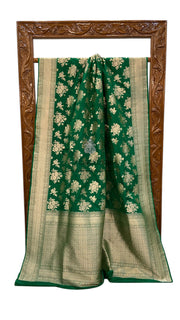 Pure Katan Silk Banarasi Handloom Saree - All over Jaal work - The Handlooms