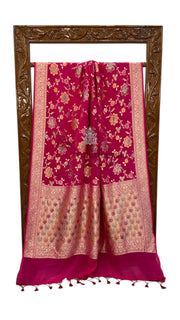 Pure Khaddi Georgette Handloom Banarasi Saree - The Handlooms