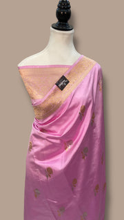 Pure Katan Silk Banarasi Handloom Saree - All over Kadua motifs - The Handlooms
