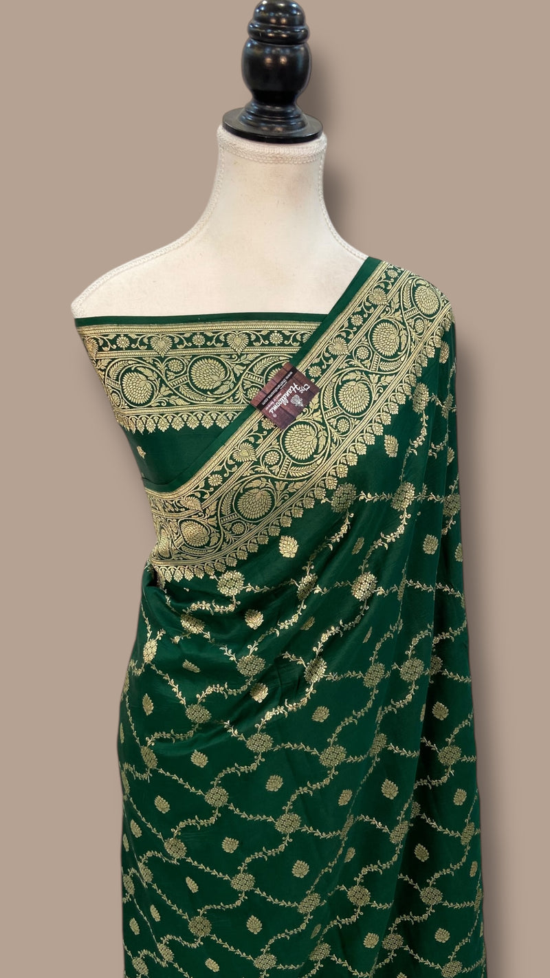 Pure Mushroo Silk Handloom Banarasi Saree - The Handlooms