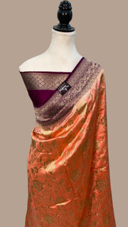 Pure Dupion Silk Banarasi Handloom Saree - The Handlooms