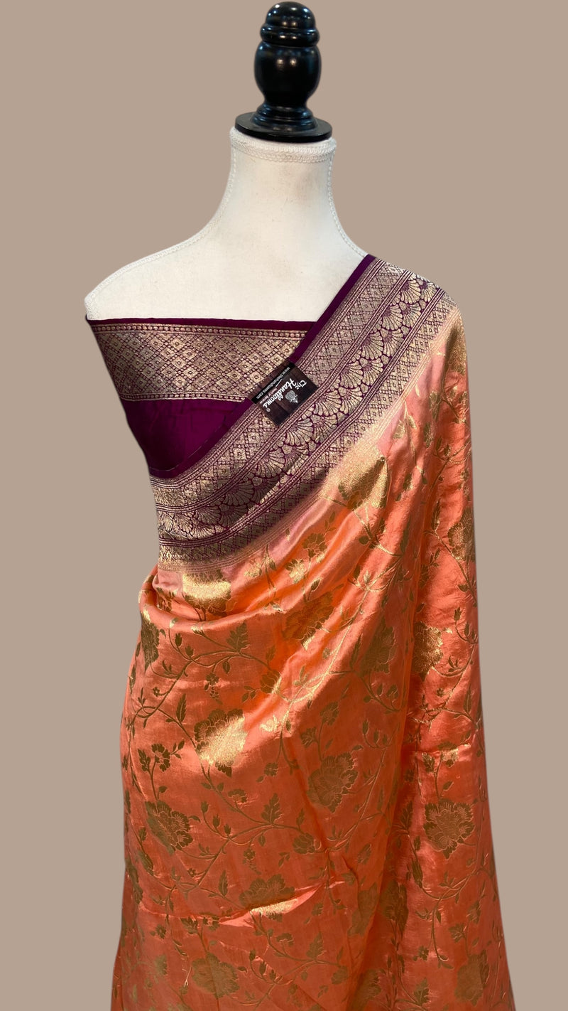 Pure Dupion Silk Banarasi Handloom Saree - The Handlooms