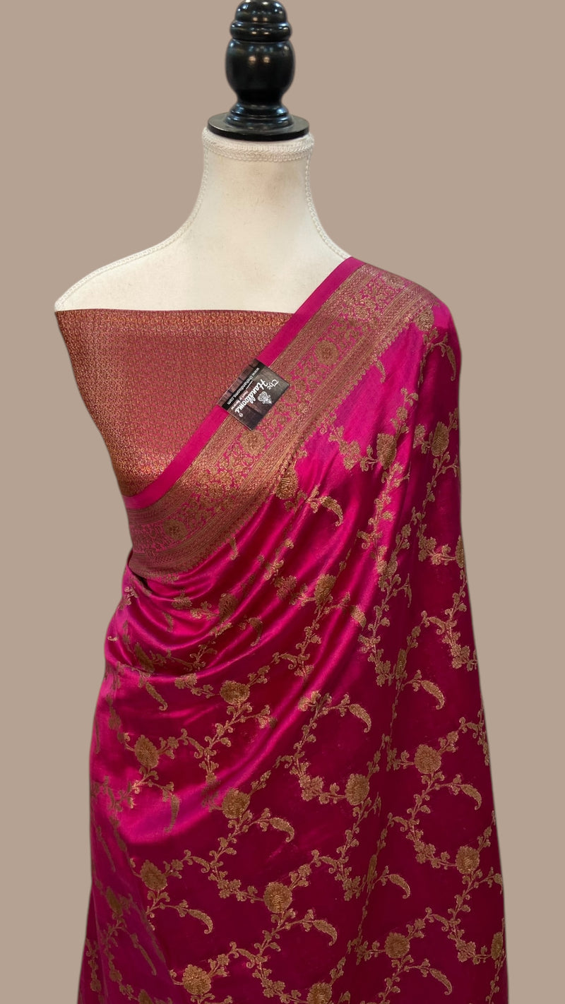 Pure Mango Silk Banarasi Handloom Saree - The Handlooms