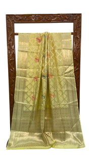 Pure Mango Silk Banarasi Handloom Saree - The Handlooms