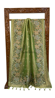 Pure Tissue Handloom Banarasi Saree With Chikankari - The Handlooms