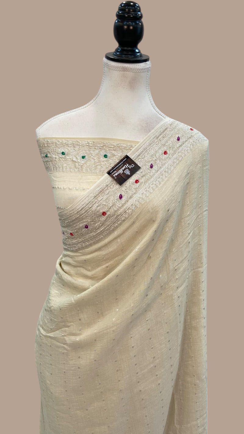 Moonga Georgette Handloom Banarasi Saree - The Handlooms