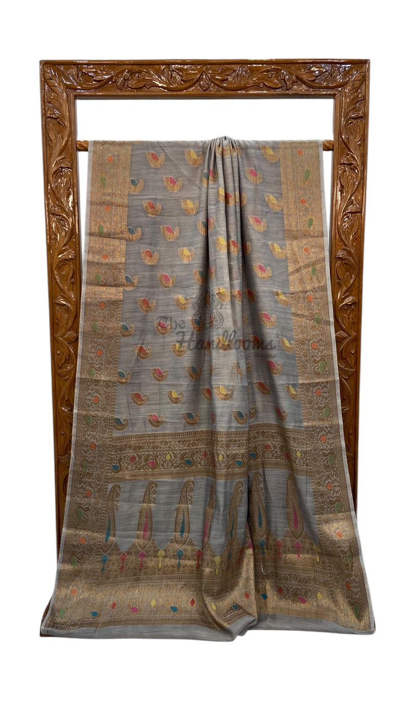 Moonga Georgette Handloom Banarasi Saree - The Handlooms