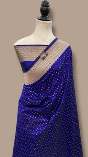 Pure Katan Silk Banarasi Handloom Saree - All over jaal work - The Handlooms