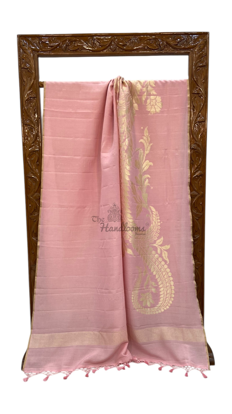 Moonga Georgette Handloom Banarasi Saree - The Handlooms