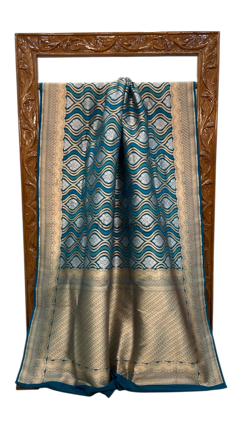 Pure Katan Silk Banarasi Handloom Saree - All over Jaal work With Meenakari - The Handlooms