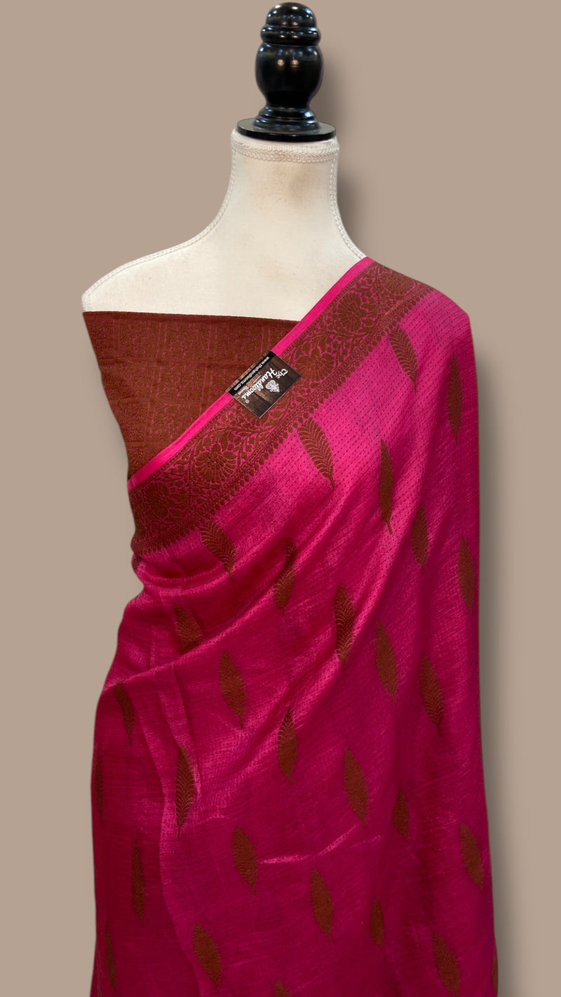 Pure Tussar Silk Handloom Banarasi Saree - The Handlooms