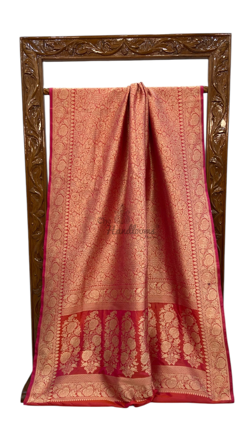 Pure Katan Silk Banarasi Handloom Saree - Tanchui Brocade - The Handlooms