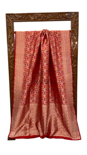 Regal Pure Katan Silk Banarasi Saree – Handwoven Tanchui Brocade - The Handlooms