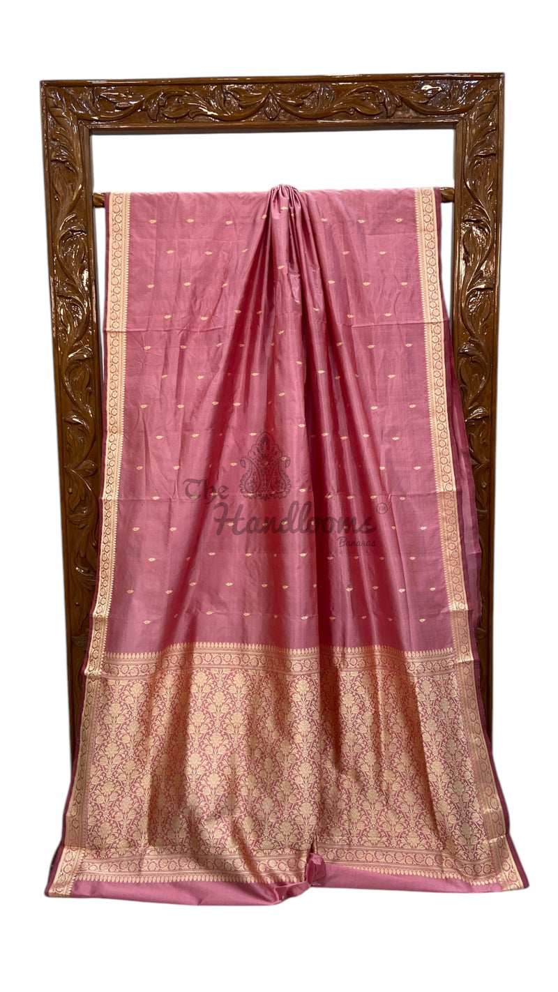 Pure Katan Silk Reshmi Zari Banarasi Handloom Saree - The Handlooms