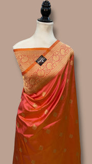 Pure Katan Silk Banarasi Handloom Saree - All over Kadua motifs - The Handlooms