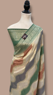 Moonga Georgette Handloom Banarasi Saree - Rangkat - The Handlooms
