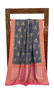 Moonga Georgette Handloom Banarasi Saree - The Handlooms