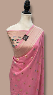 Tussar Georgette Handloom Banarasi Saree - The Handlooms