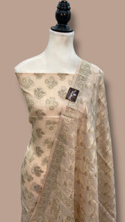 Pure Butter Silk Banarasi Dress material - The Handlooms