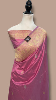 Pure Katan Silk Banarasi Handloom Saree - All over Kadua motifs With Meenakari - The Handlooms