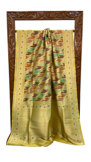 Ektara Pure Katan Silk Banarasi Handloom Saree - All over kadiyal Jaal work - The Handlooms