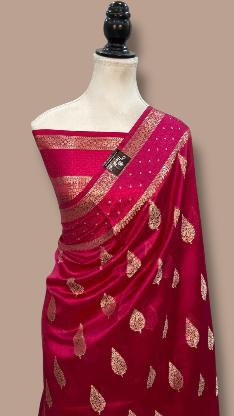 Pure Mango Silk Banarasi Handloom Saree - The Handlooms