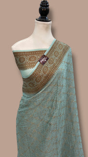 Pure Chiffon Khaddi Banarasi Saree - The Handlooms