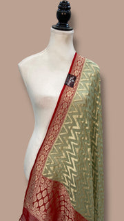 Pure Khaddi Georgette Handloom Dupatta - The Handlooms