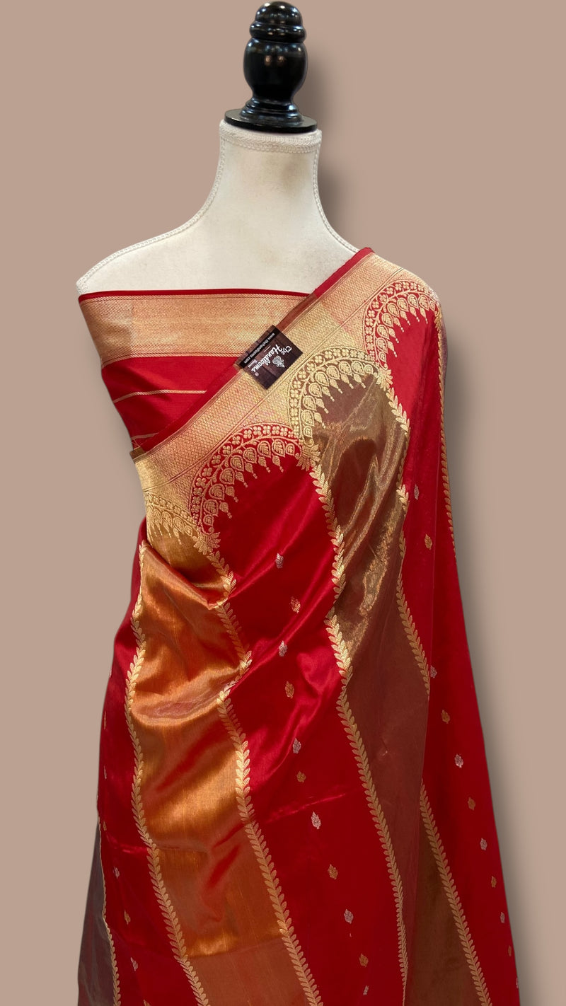 Pure Katan Silk Banarasi Handloom Saree - Rangkat - The Handlooms