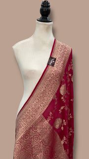 Pure Khaddi Georgette Handloom Dupatta - The Handlooms