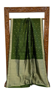 Pure Katan Silk Reshmi Zari Banarasi Handloom Saree - The Handlooms