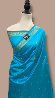 Pure Katan Silk Reshmi Zari Banarasi Handloom Saree - The Handlooms