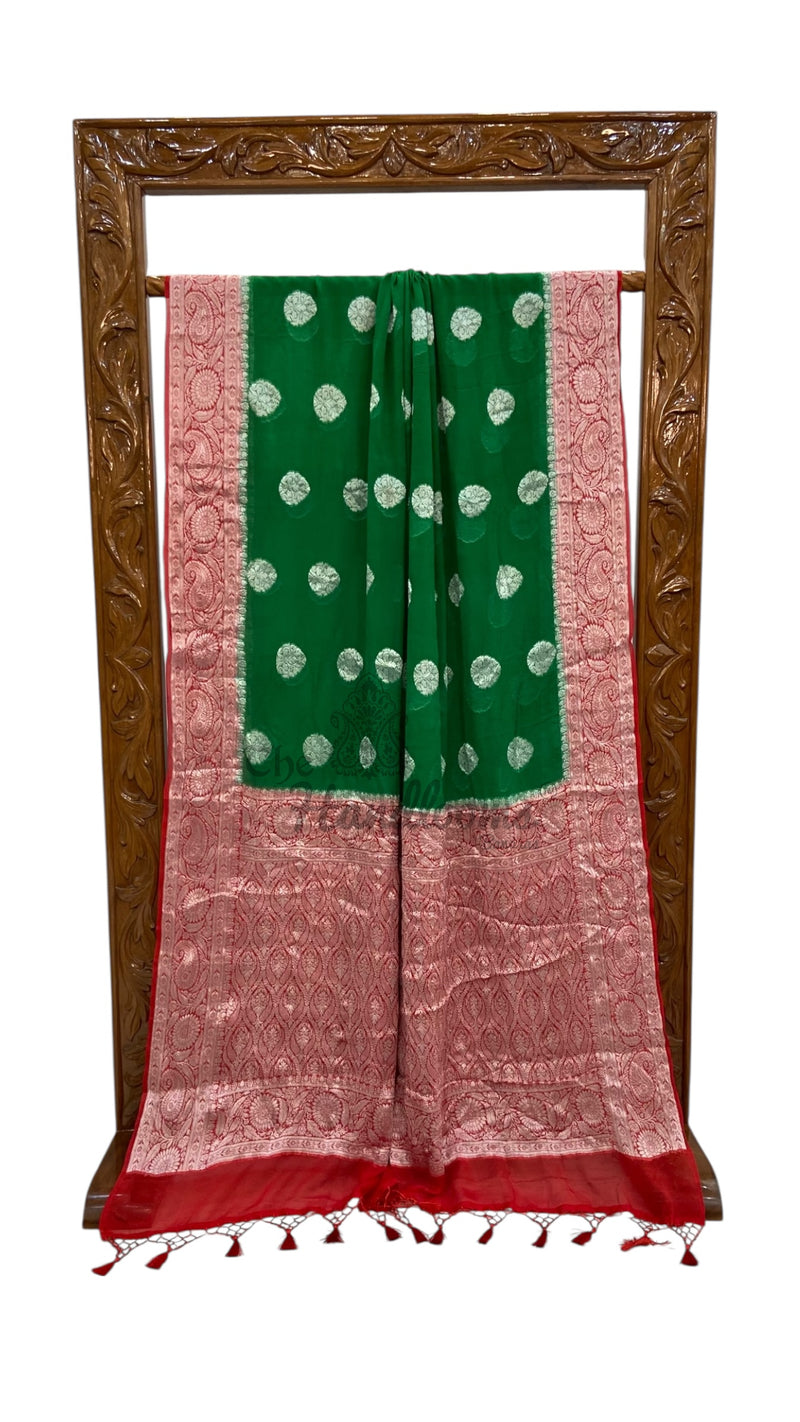 Pure Chiffon Khaddi Banarasi Saree - The Handlooms
