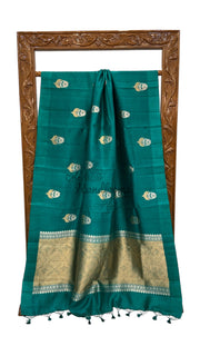 Pure Katan Silk Banarasi Handloom Saree - All over Kadua motifs - The Handlooms