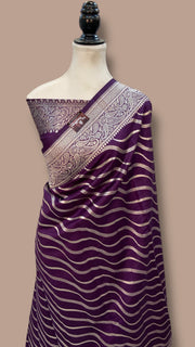 Pure Chiniya Silk Khaddi Handloom Banarasi Saree - The Handlooms