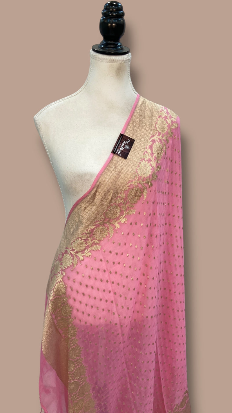 Pure Khaddi Georgette Handloom Dupatta - The Handlooms