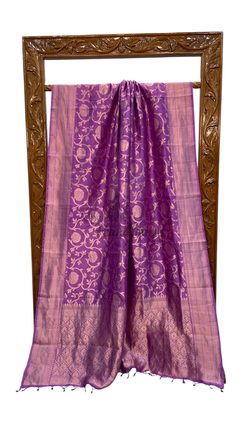 Pure Katan Silk Banarasi Handloom Saree - All Over Jaal Work - The Handlooms