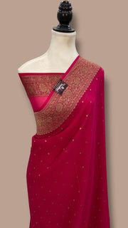 Pure Khaddi Georgette Handloom Banarasi Saree - The Handlooms