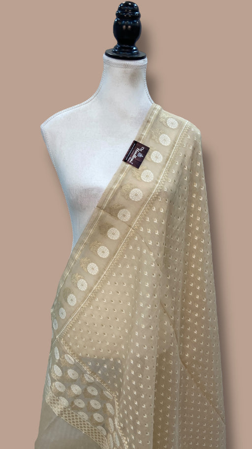 Pure Cotton Banarasi Handloom Dupatta - The Handlooms